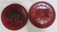 2 Fenton red Bicentenniel plates