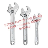 Husky 3pc Adjustable Wrench Set