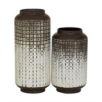 C1089 DecMode 6W 11H Ombre Metal Vase