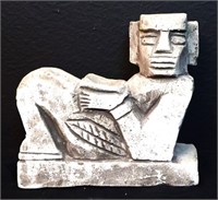 Vintage Chacmool mesoamerican pottery figure