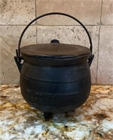 Small FootedCast Iron Cauldron with Handle and
