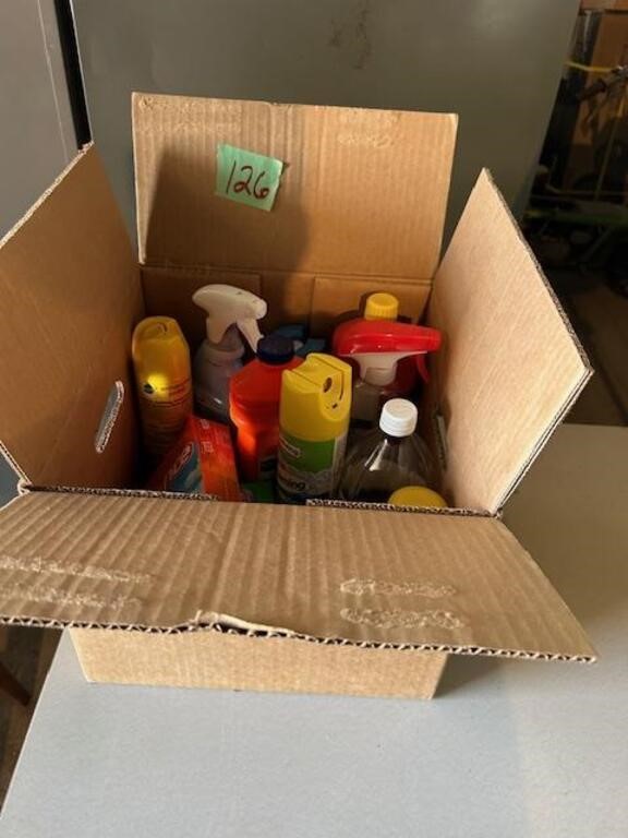 Box of Cleaning Supplies