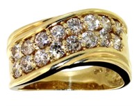 18kt Gold 1.21 ct Natural Brilliant Diamond Ring