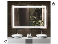 48”x 32” Bathroom Led Vanity Mirror with 3 C