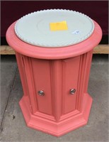 1970s Painted Plastic Octagon End Table