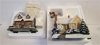 Thomas Kinkade Christmas Village Collection 2 pcs