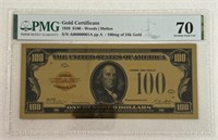 1928 $100 24K GOLD CERTIFICATE BANKNOTE