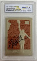 1996-97 23KT GOLD MICHAEL JORDAN SIGNED CARD