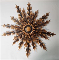 Vintage Wooden Sunflower Zakopane Wood Sun
