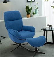 Modern Swivel Rocking Chair & Ottoman Set