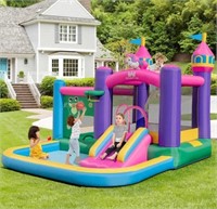 6-in-1 Kids Inflatable Bounce House Without Blower