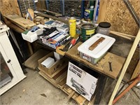 Work Bench with Contents and Hardware Bins