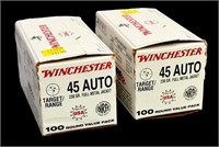 .45 Auto ammunition (2) boxes Winchester