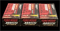 .223 REM ammunition (3) boxes Fort Scott