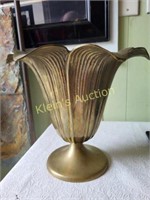 Heavy large brass vase by fritz brass Korean