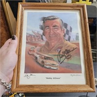Autographed Bobby Allison #12 Nascar Framed Pic