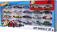 Hot Wheels 20-Car Pack, Assorted 1:64 Scale Toy