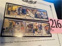 POSTAL PEOPLE  8 CENT STAMPS 10 PCS