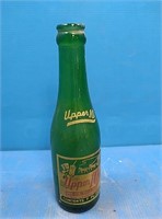 Vintage 7 ounce upper 10 lime-lemon soda bottle