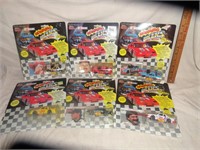 6 Nascar Racers Real Sound Stock Cars