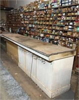 Original 9.5 ft Store Counter w/ Hardware Bin on