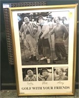 THREE STOOGES GOLF POSTER