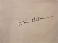 Gomer Pyle Jim Nabors signature slip