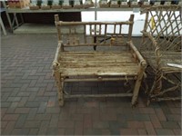 Wooden stick bench