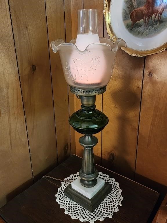 Electrified Victorian Style Lamp