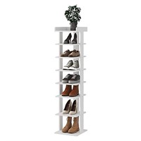 HOME BI Vertical Shoe Rack, Tall Skinny Wooden Sh