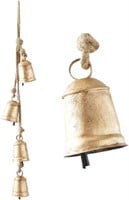 2PK Metal Tibetan Inspired Decorative Cow Bell