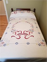 STUNNING HAND EMBROIDERED SINGLE BEDSPREAD