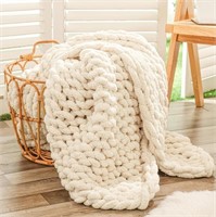 FM7990  Bigacogo Chunky Knit Throw Blanket 40"x60