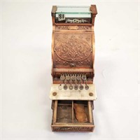 Antique fancy brass National cash register #216 -