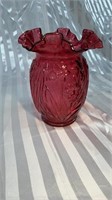Vintage Collectable Fenton Glass Cranberry Red