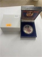 2000 American eagle silver dollar in full color