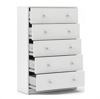$154 Tvilum Studio 5 Drawer Dresser, White