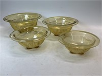 Federal/Hazel Atlas Glass Ribbed Nesting Bowls