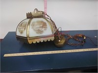 Currier & Ives Scenic Hanging Lamp