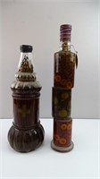 (2) Decorative Vinegar Infused Bottles