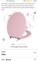 Pink Round Toilet Seat Natural Wood Toilet Seat