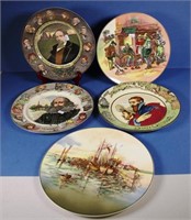 Five various Royal Doulton display plates