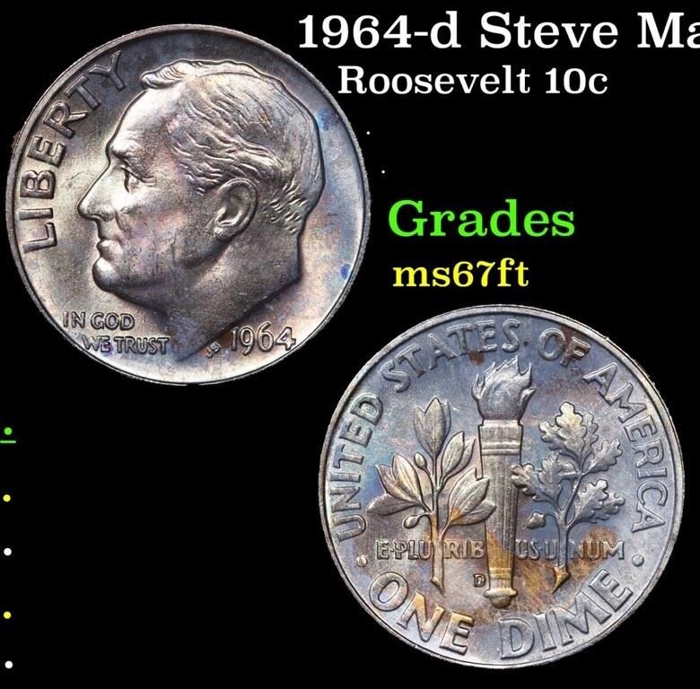 1964-d Roosevelt Dime Steve Martin Collection Rain