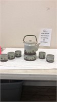 Royal Shellah tea pot and 5 cups
