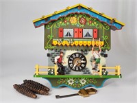 ANTIQUE WEST GERMANY ACTION CUCKOO CLOCK