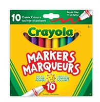 Crayola Broad Line Markers, Classic 10 Colours