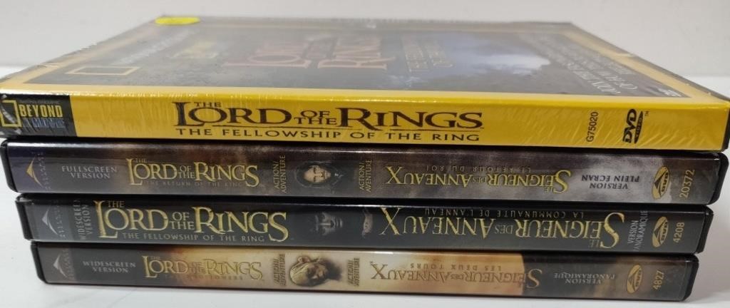 Various Lord of the Rings DVDs