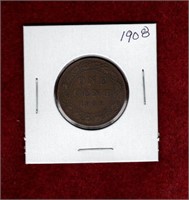 CANADA 1908 LARGE PENNY