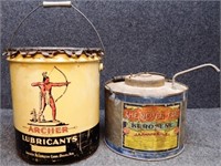 Vintage Indian Archer & Never-Fail Kerosene Can