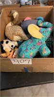 Stuffed animals, elephant/goose decor, dolls ,